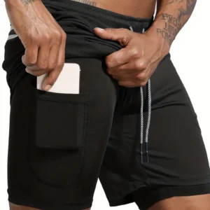 Athletic Running Shorts with Dual Pockets for Men