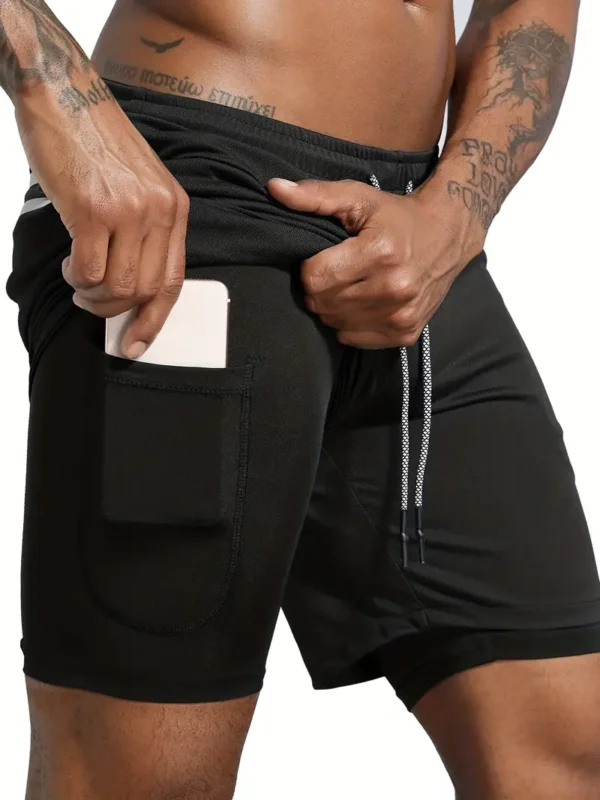 Athletic Running Shorts with Dual Pockets for Men